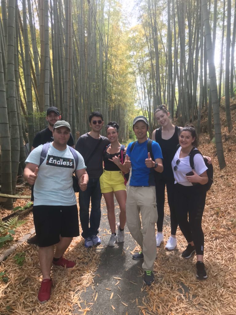 Group photo in bamboo